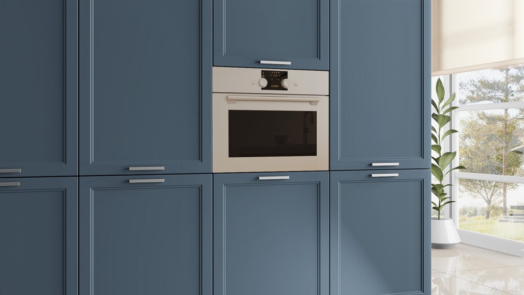 New doors for IKEA Faktum kitchens in Parisian Blue