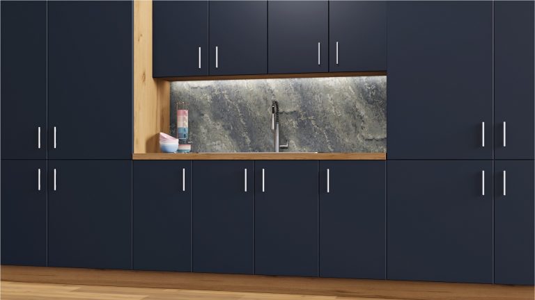 Indigo blue IKEA replacement kitchen cabinet doors PT5016