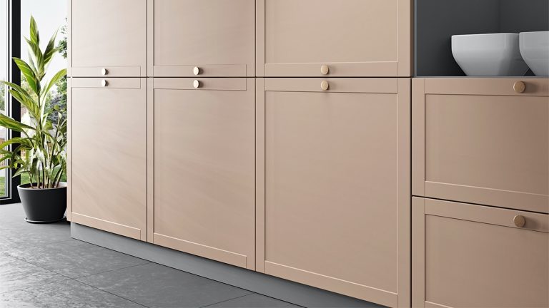 Rose antique IKEA cabinet fronts – angled view UN0137